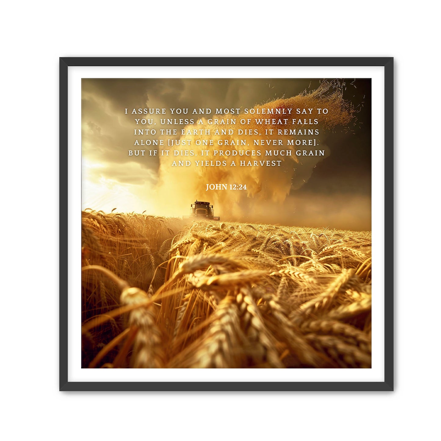 John 12:24
unless a grain of wheat falls into the earth and dies