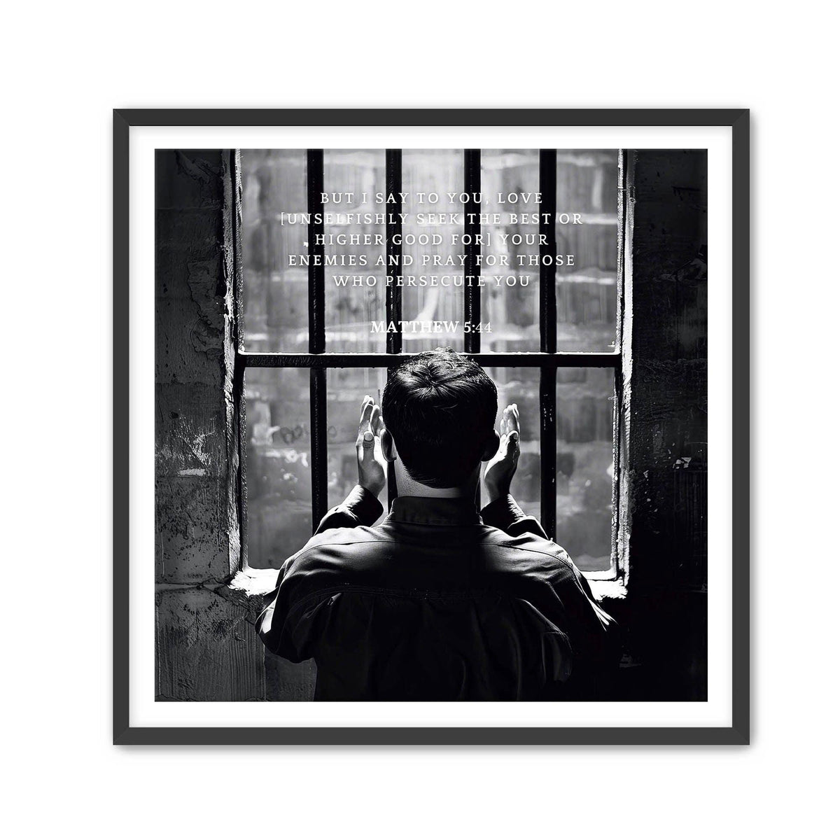 Matthew 5:44 Scripture Art – Christian Home Decor