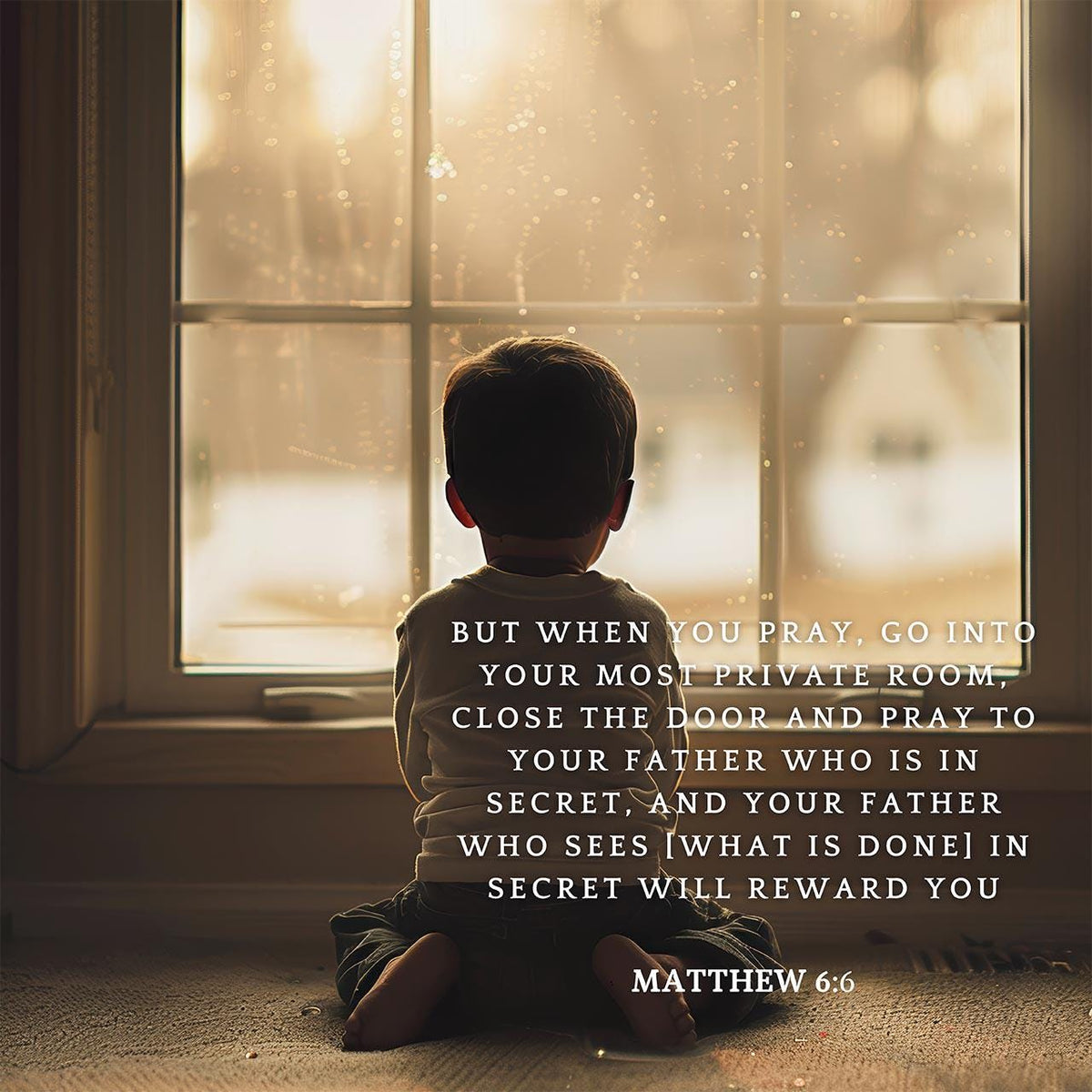 Matthew 6:6 Scripture Print – Christian Wall Art