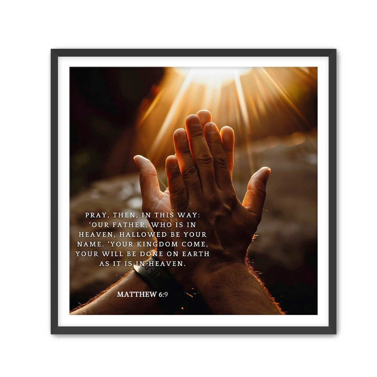 Matthew 6:9 Scripture Wall Art - Christian Home Decor