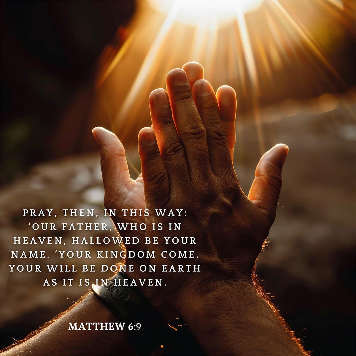 Matthew 6:9 Scripture Wall Art - Christian Home Decor