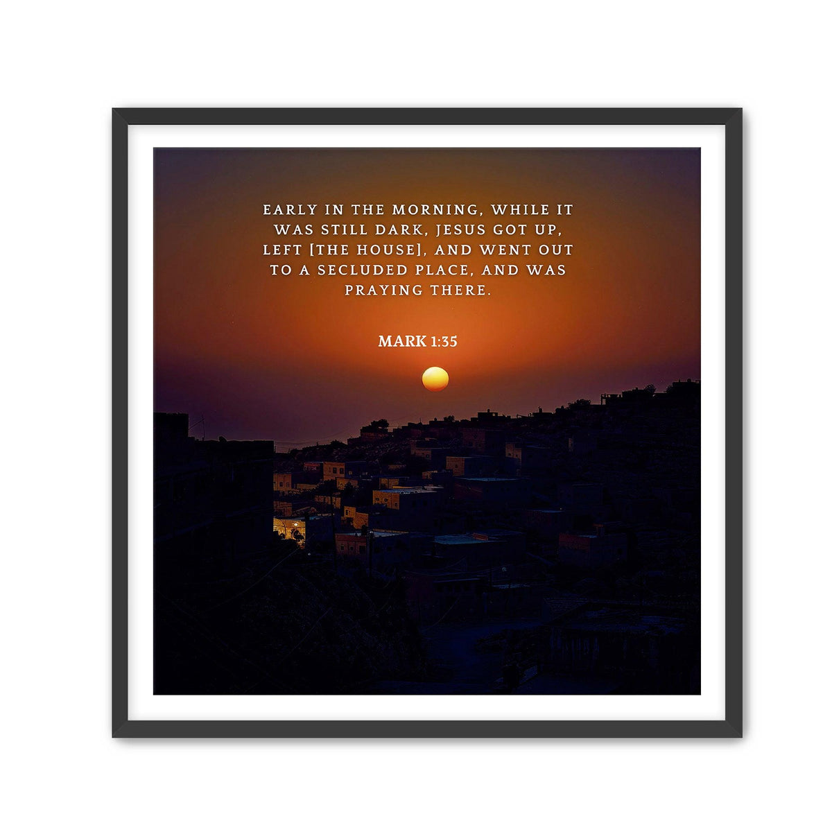 Mark 1:35 Scripture Art – Christian Home Decor