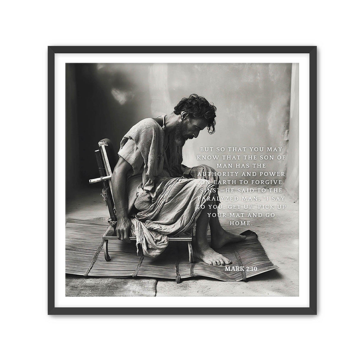 Mark 2:10 Bible Verse Art – Christian Scripture Print