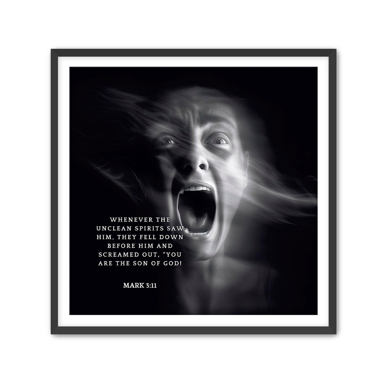 Mark 3:11 Scripture Art – Christian Home Decor