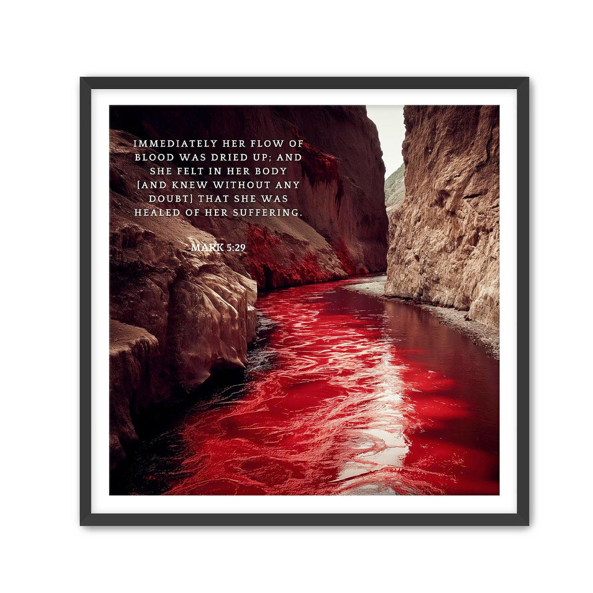 Mark 5:29 Scripture Art – Christian Home Decor