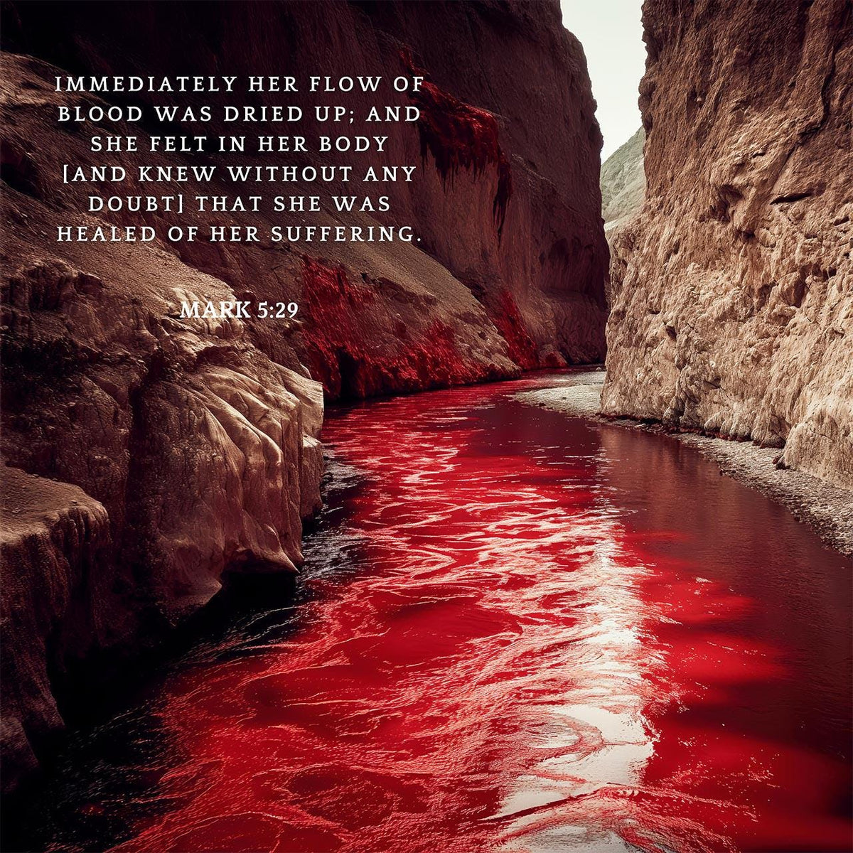 Mark 5:29 Scripture Art – Christian Home Decor