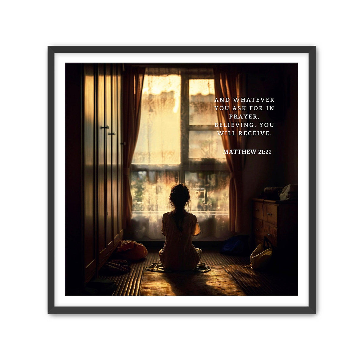 Matthew 21:22 Scripture Wall Art - Christian Home Decor
