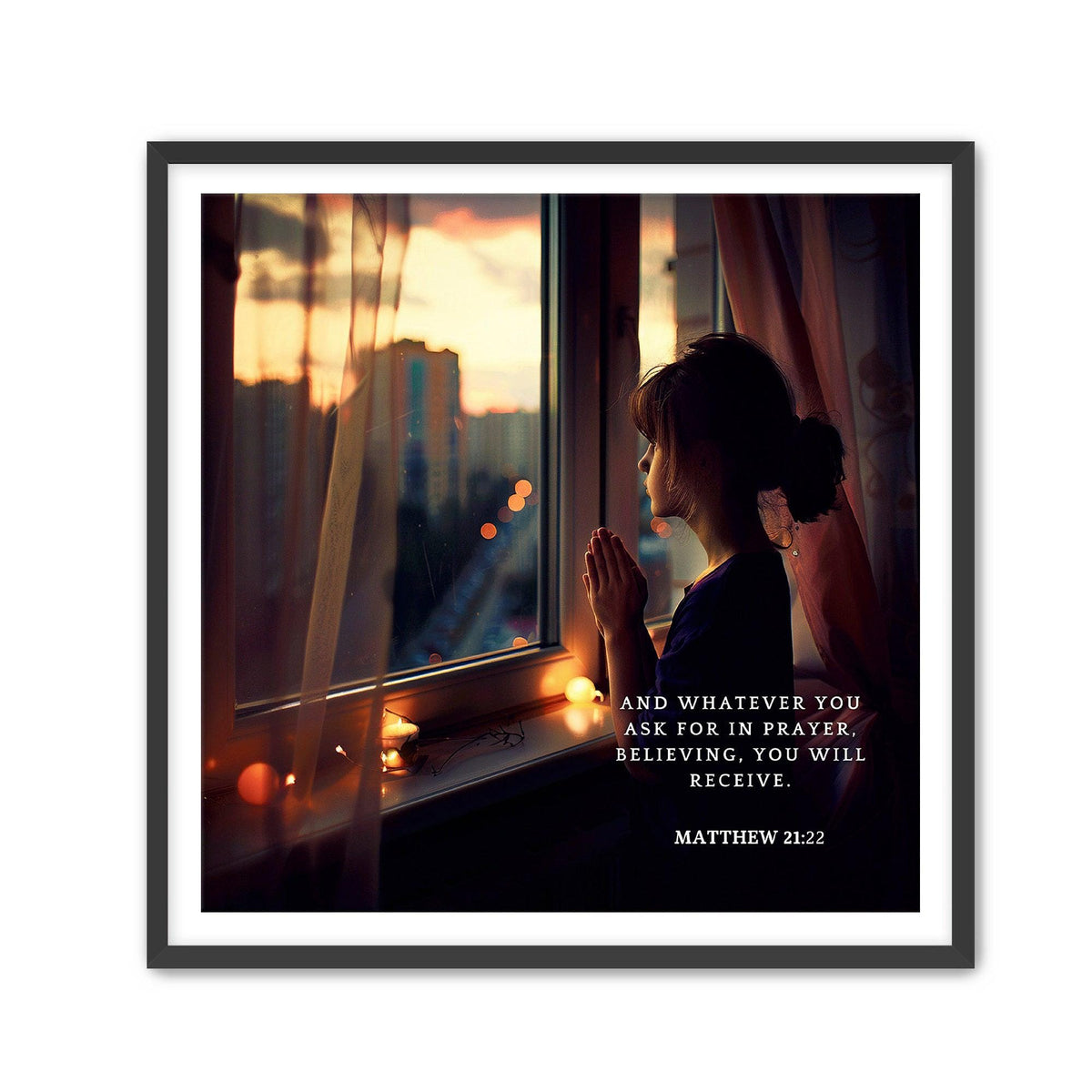 Matthew 21:22 Scripture Wall Art - Christian Home Decor