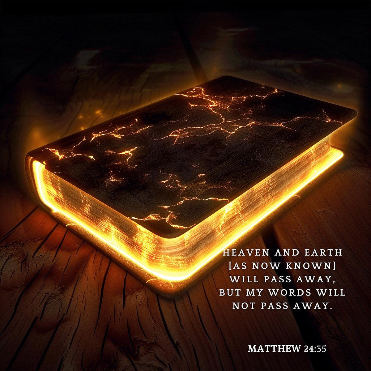 Matthew 24:35 Scripture Art – Christian Living Room Decor