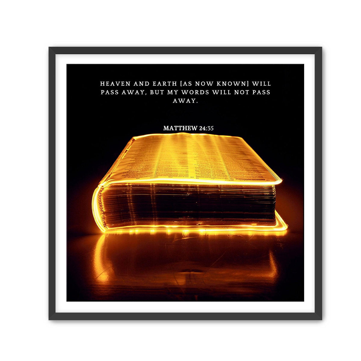 Matthew 24:35 Scripture Wall Art – Christian Home Decor