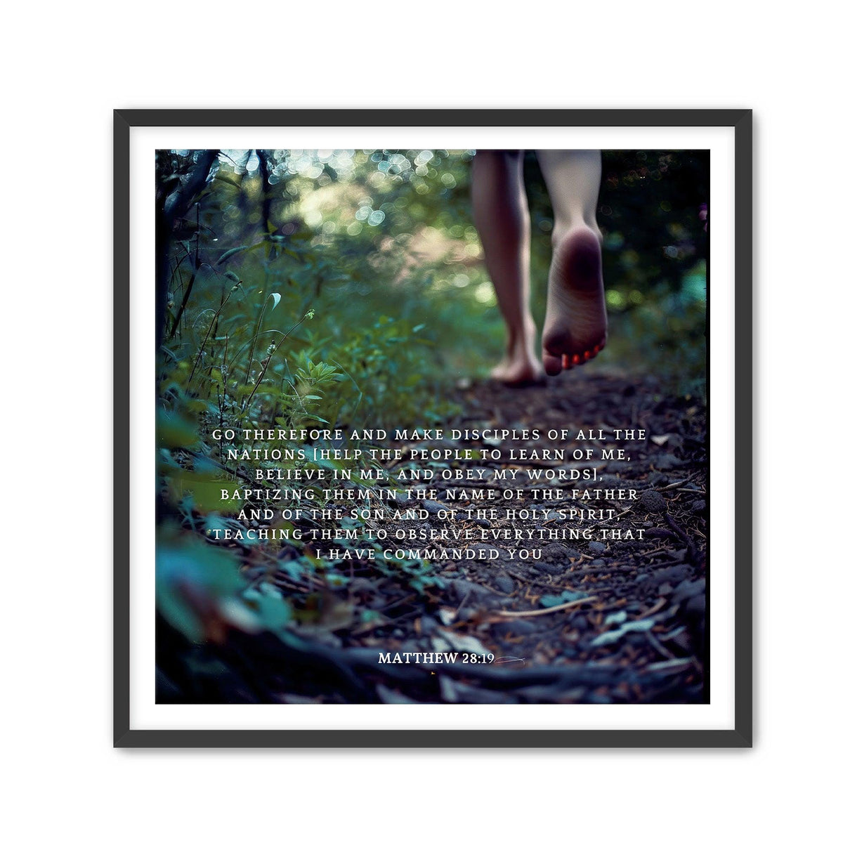Matthew 28:19 Scripture Print – Christian Wall Art