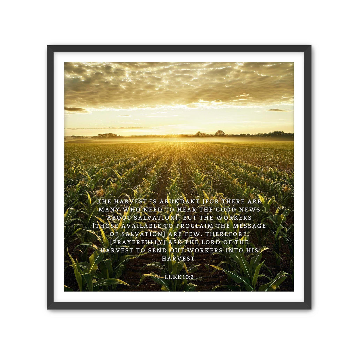 Luke 10:2 Bible Verse Print – Christian Scripture Wall Art