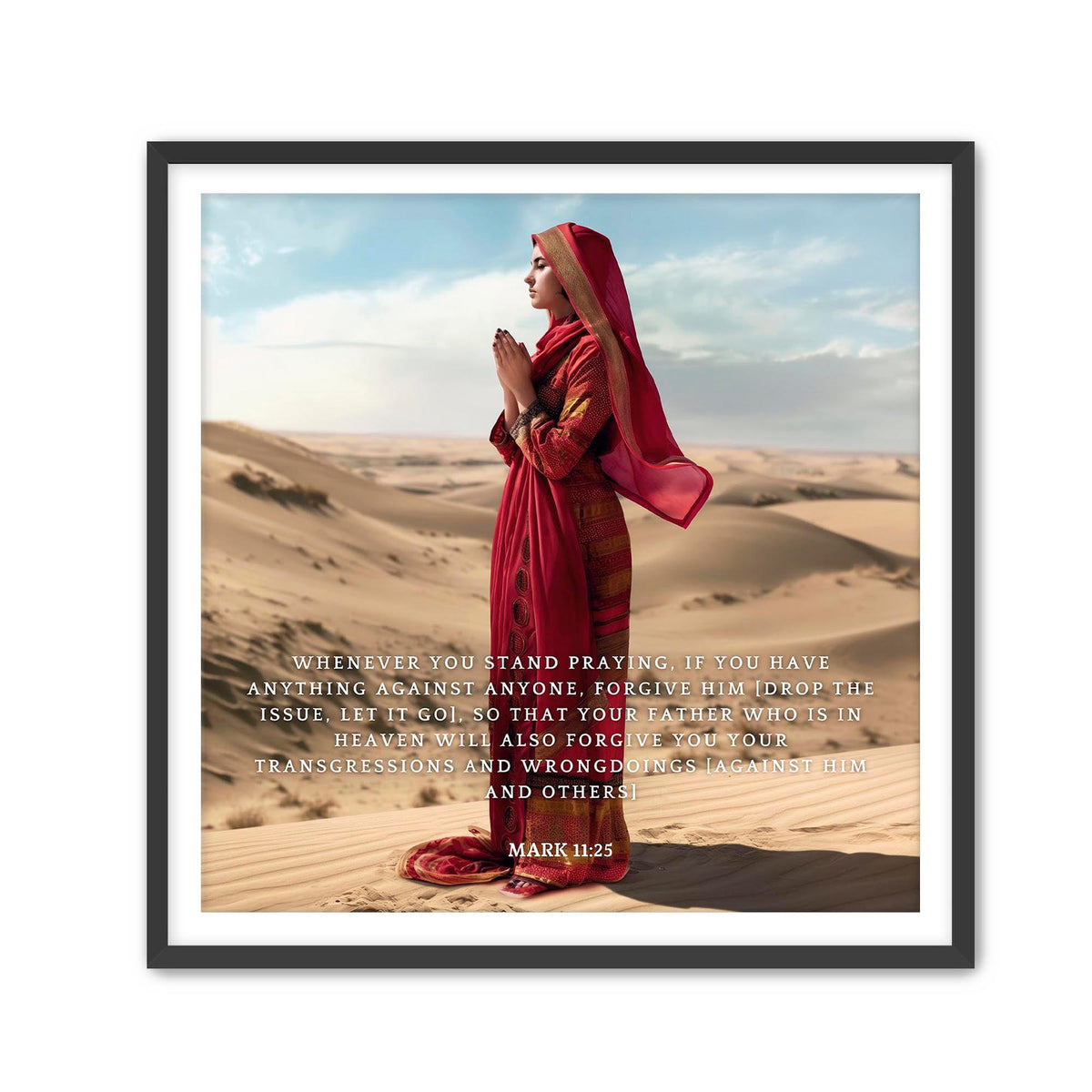 Mark 11:25 Scripture Art – Christian Home Decor