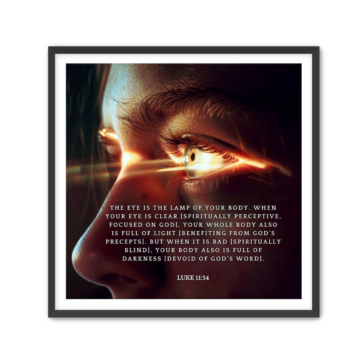 Luke 11:34 Scripture Wall Art – Christian Home Decor
