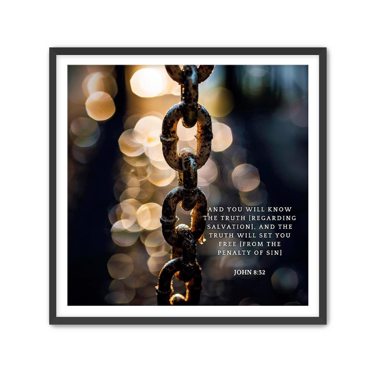 John 8:32 Scripture Print – Christian Wall Art