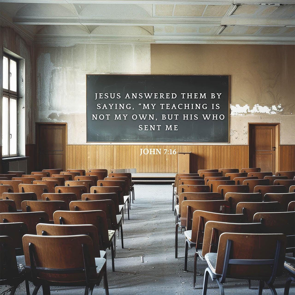 John 7:16
My teaching is not My own, but His who sent Me