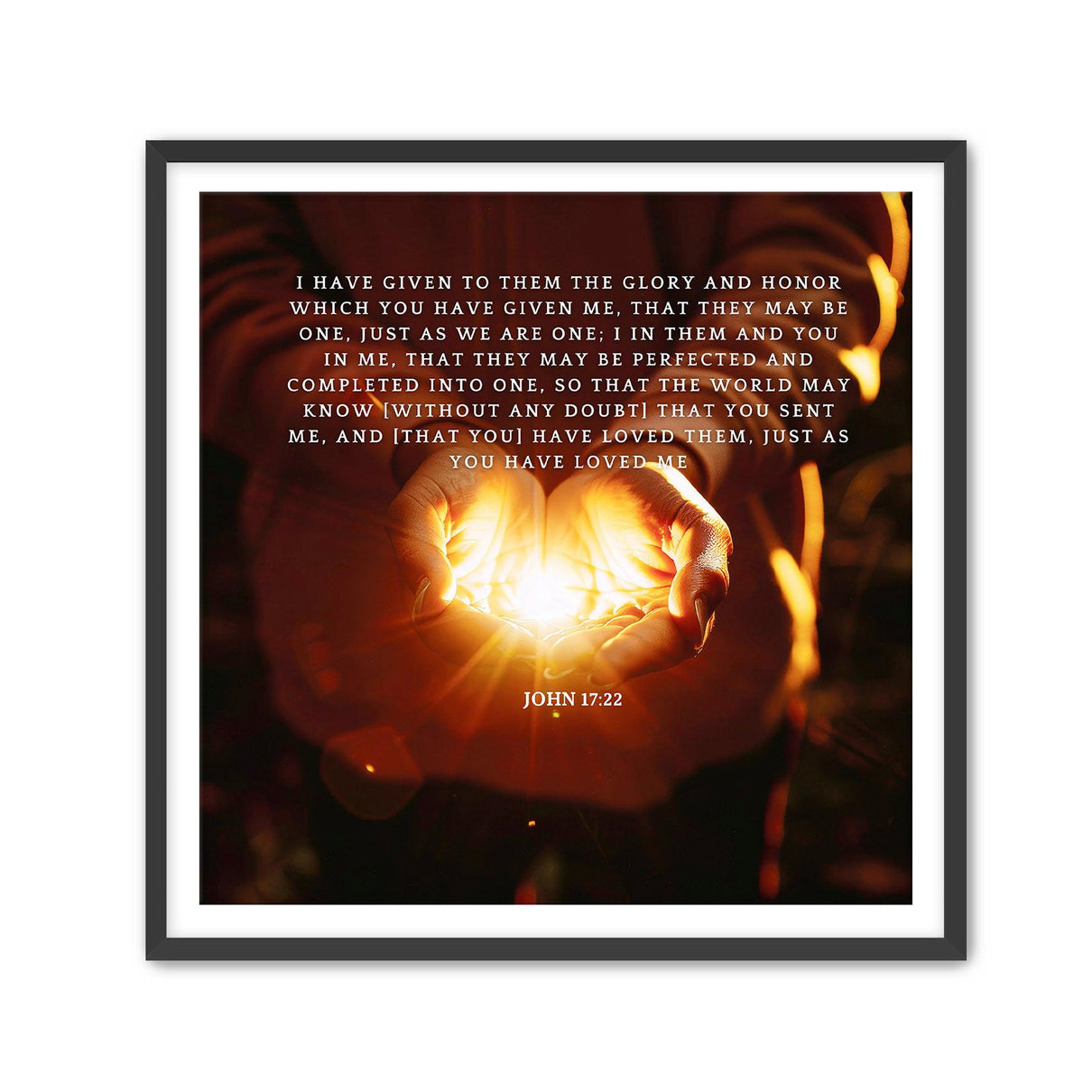 John 17:22
I in them and You in Me, that they may be perfected and completed into one