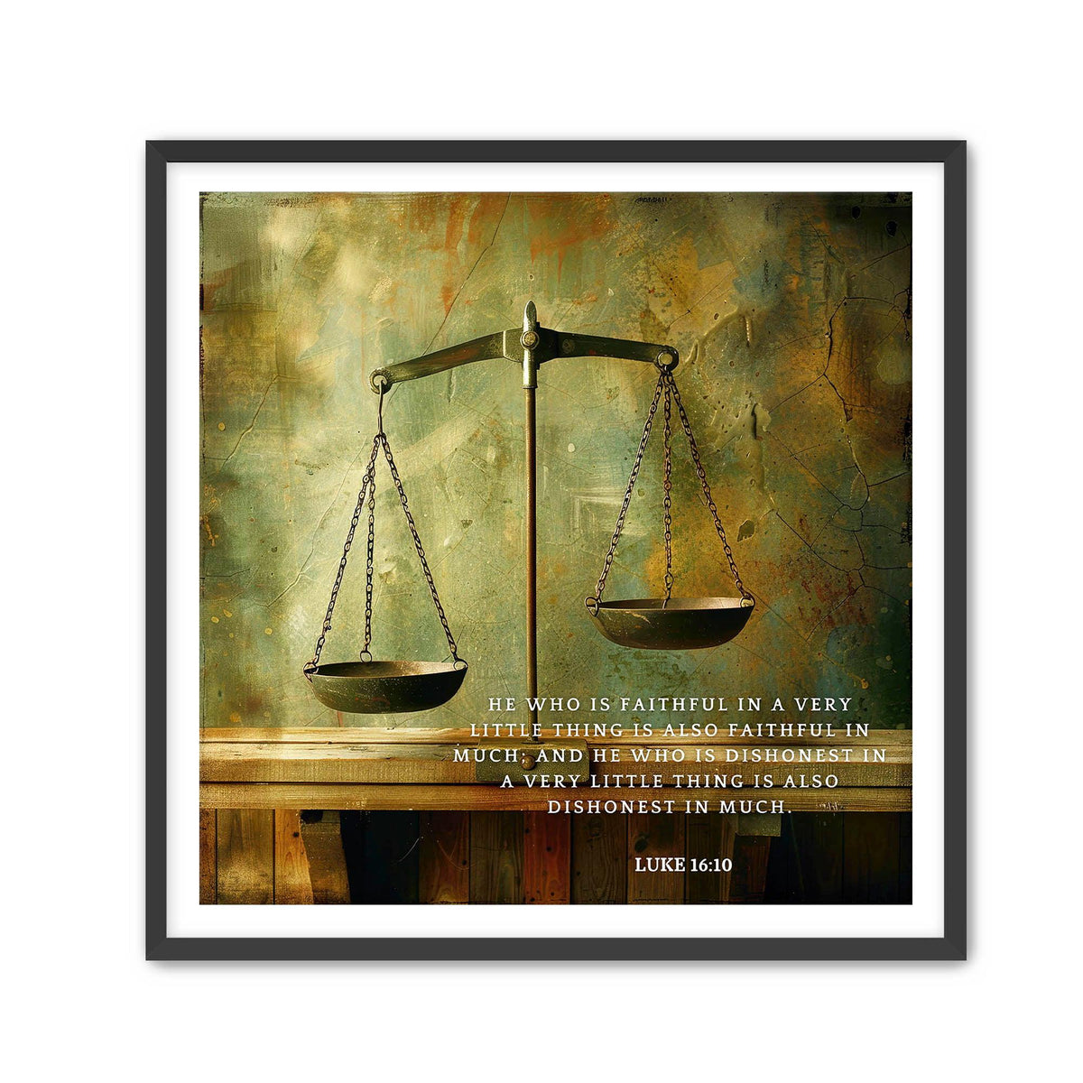 Luke 16:10 Scripture Art – Christian Home Decor