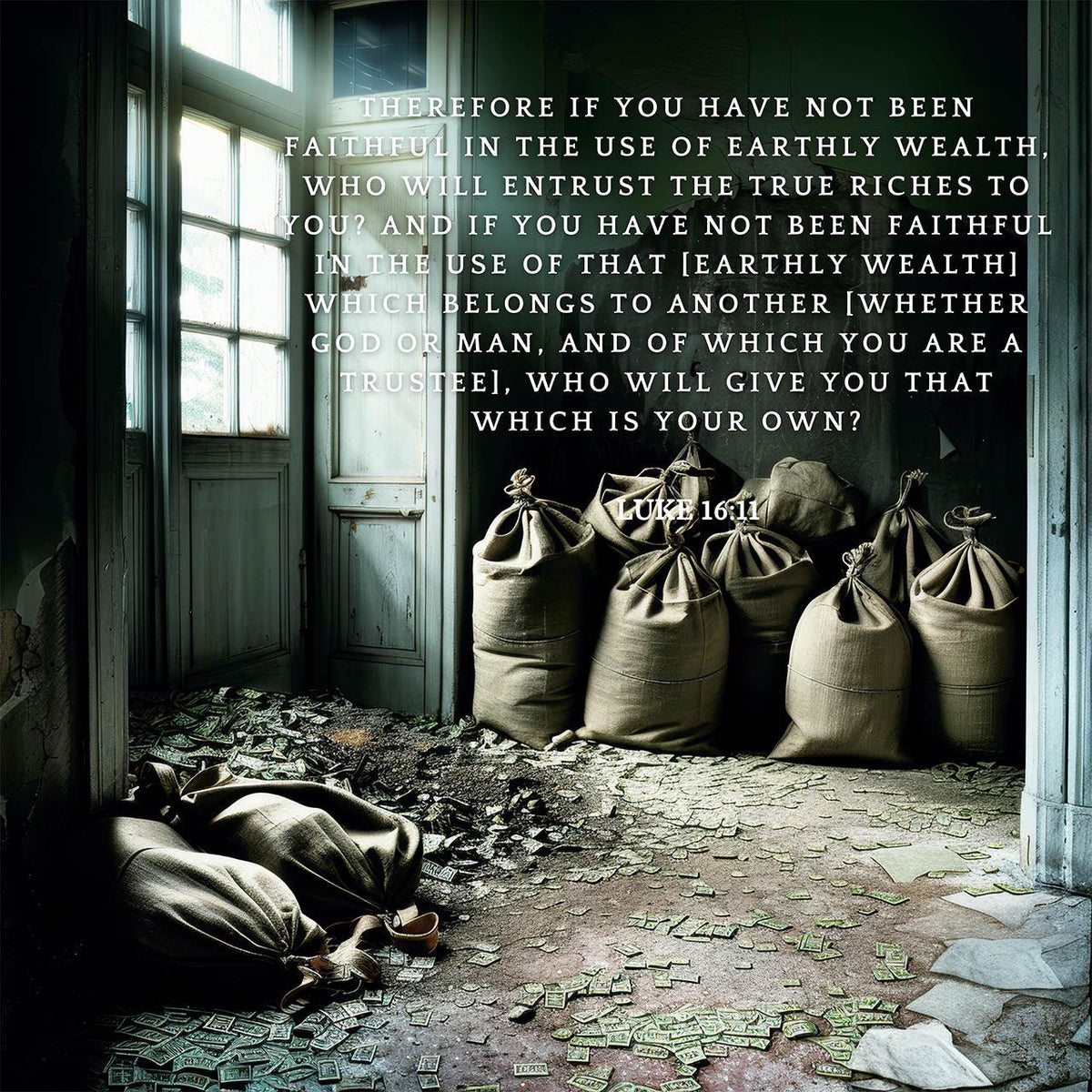 Luke 16:11 Scripture Print – Christian Wall Art