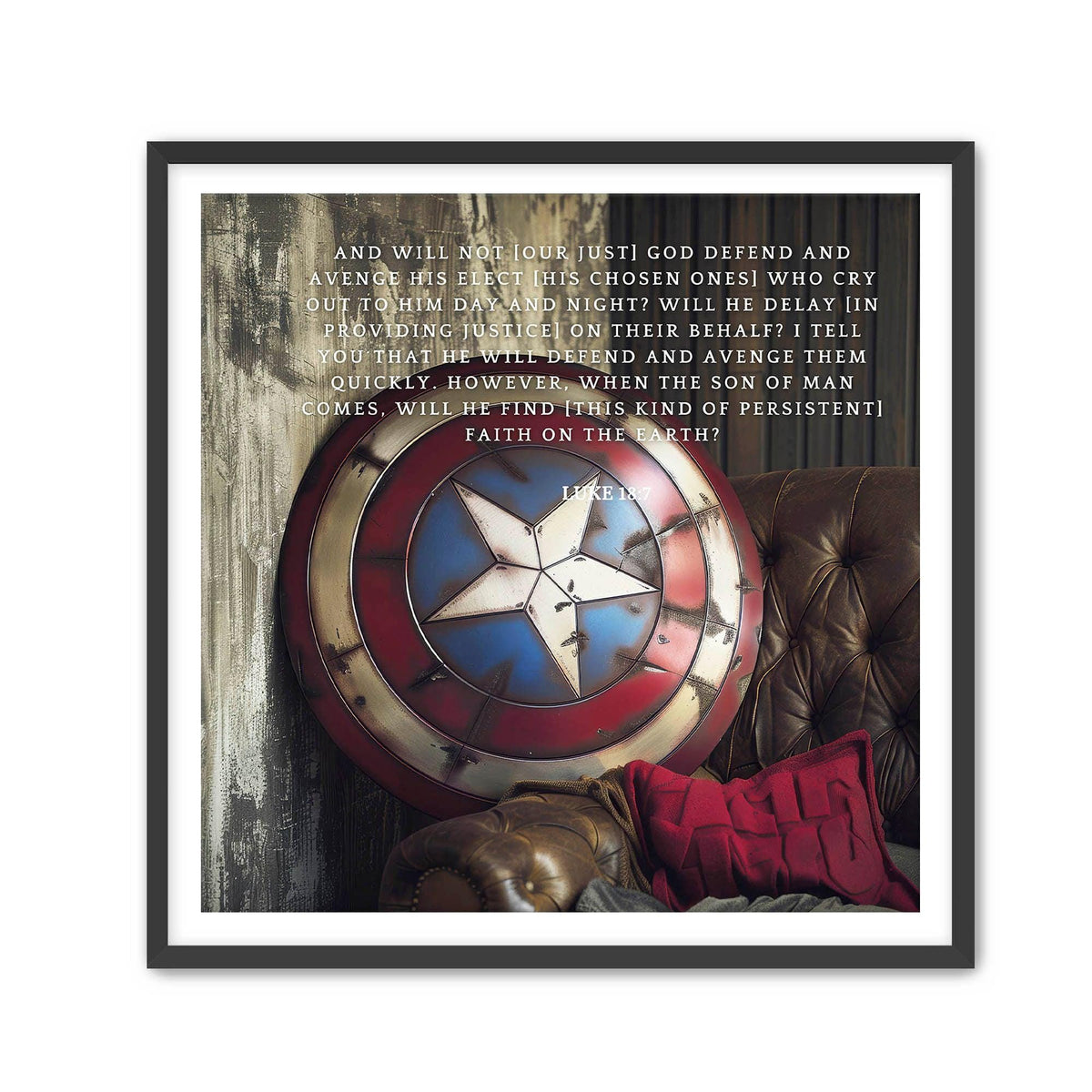 Luke 18:7 Scripture Wall Art - Christian Living Room Decor