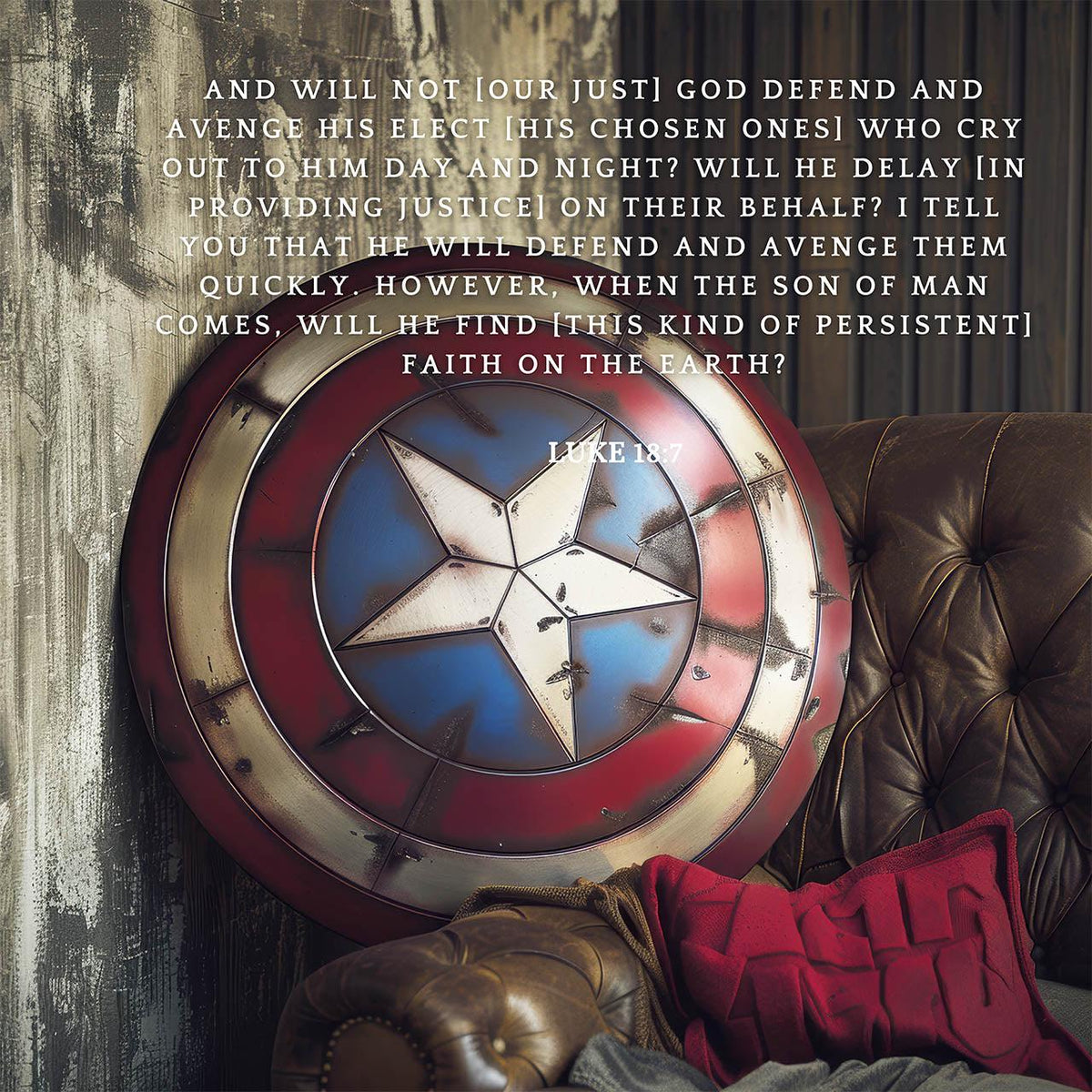 Luke 18:7 Scripture Wall Art - Christian Living Room Decor