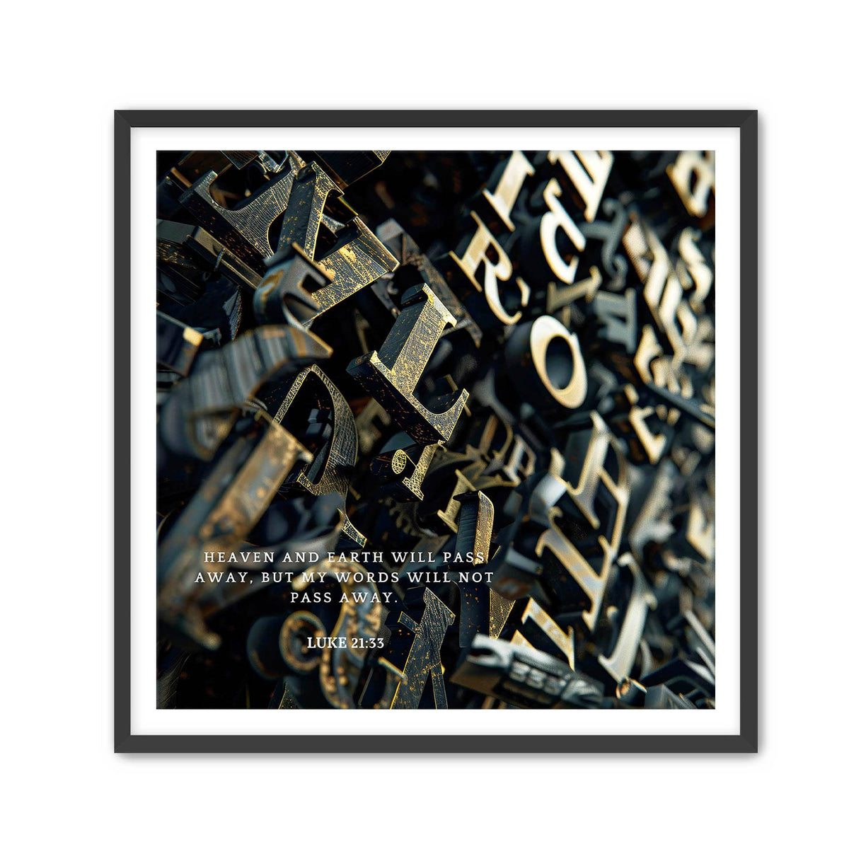 Luke 21:33 Scripture Wall Art – Christian Home Decor