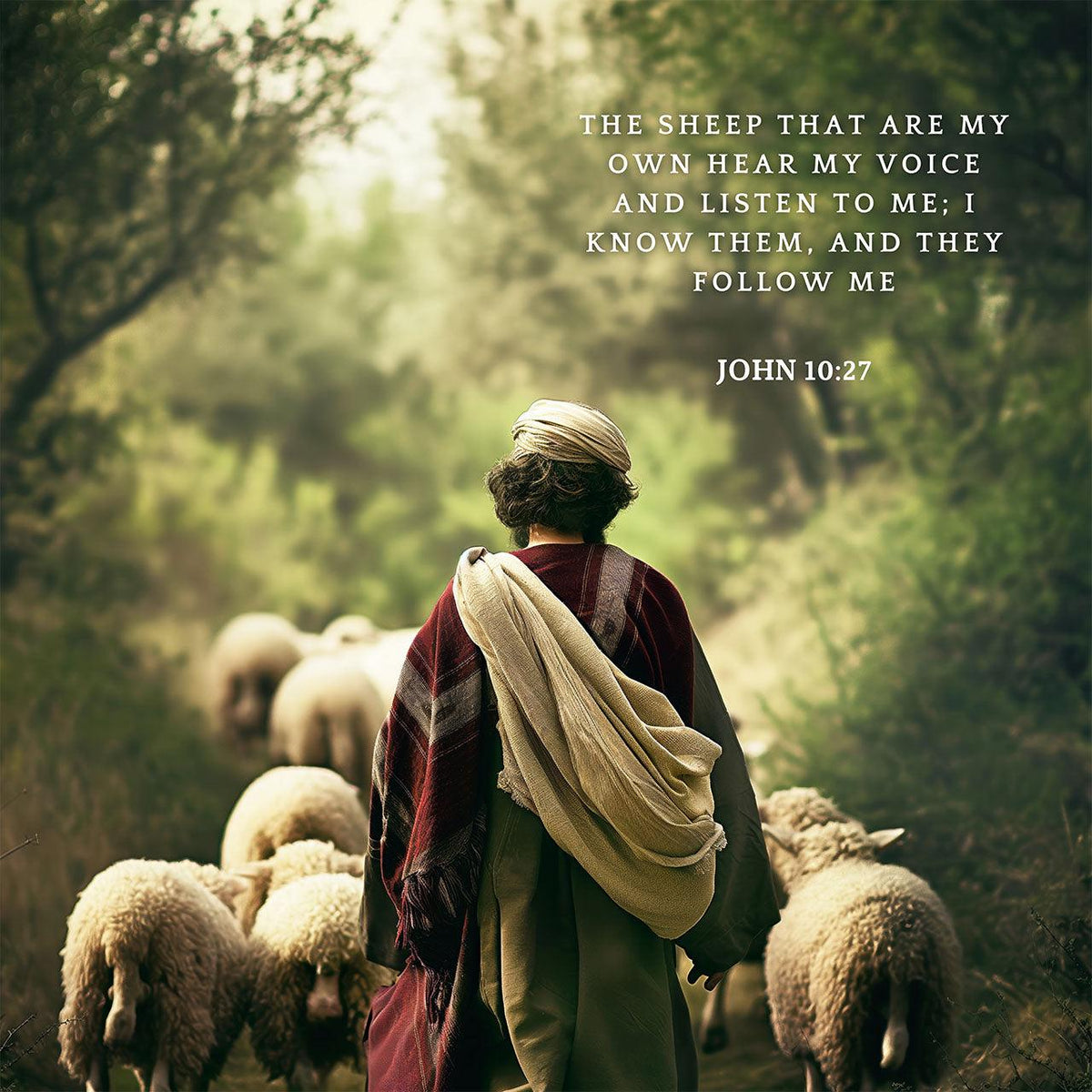 John 10:27
The sheep that are My own hear My voice and listen to Me