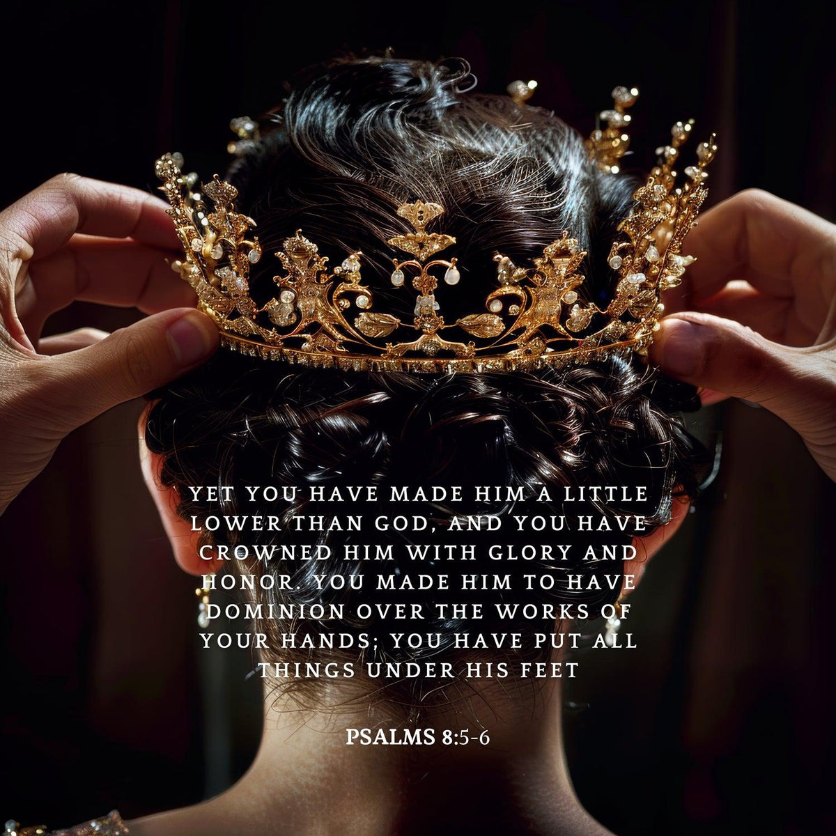 Psalms 8:5-6 Scripture Art – Christian Home Decor