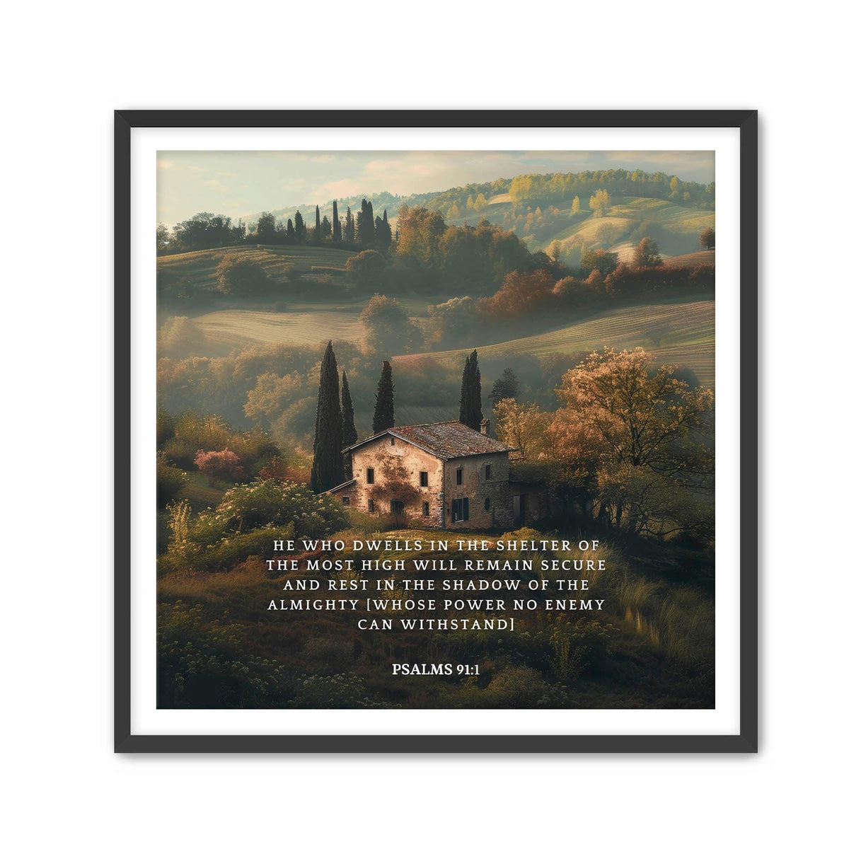 Psalms 91:1 Scripture Wall Art - Christian Home Decor