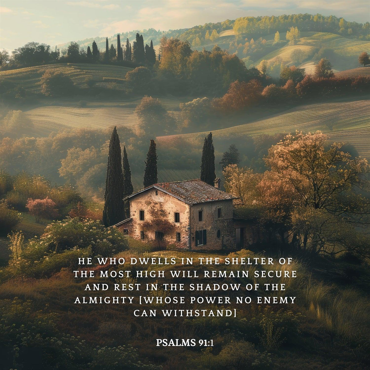 Psalms 91:1 Scripture Wall Art - Christian Home Decor