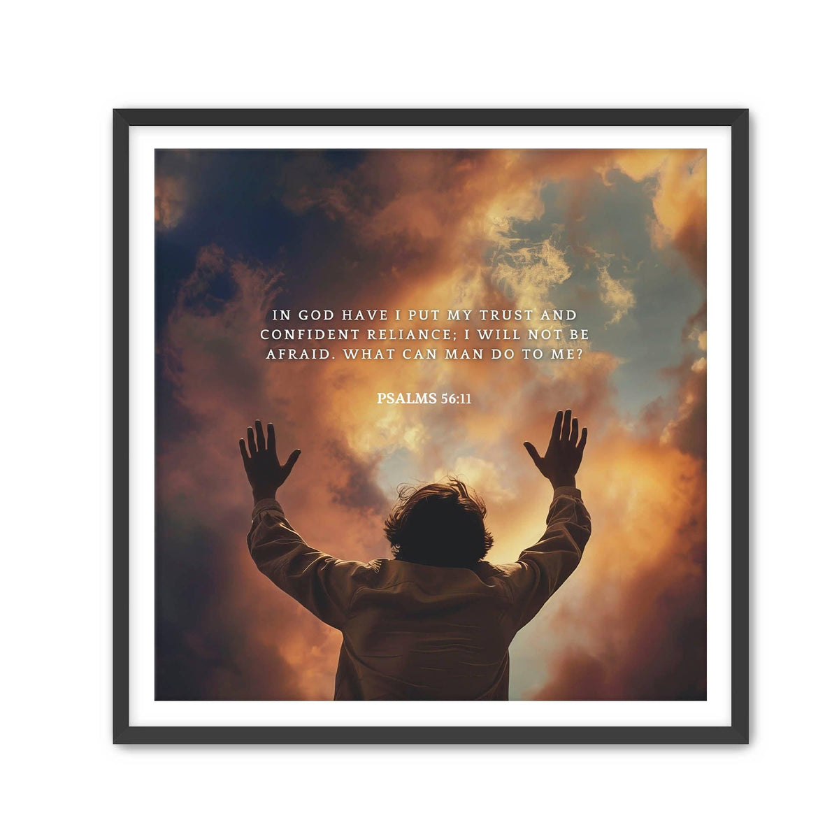 Psalms 56:11 Scripture Wall Art – Christian Home Decor