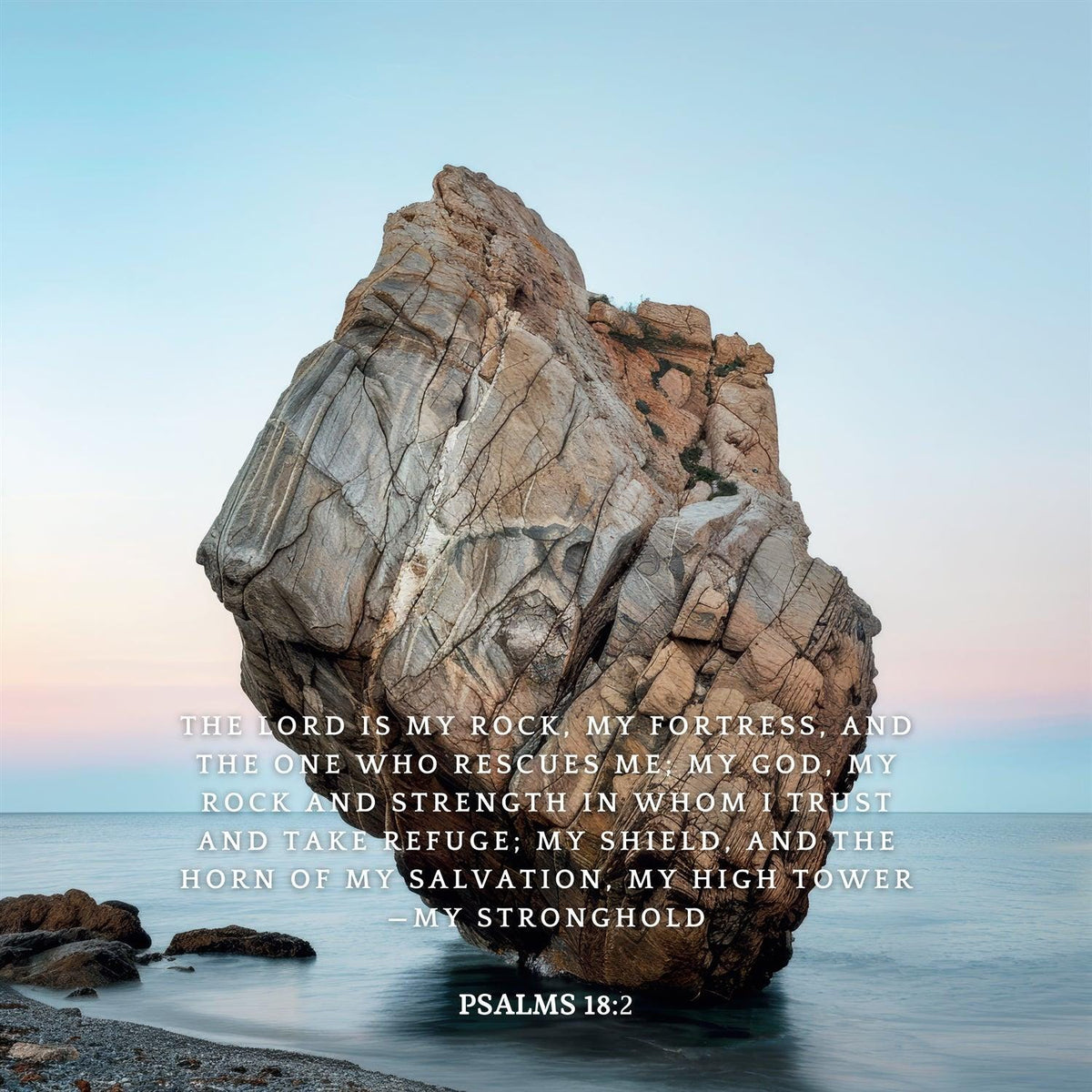 Psalms 18:2 Scripture Wall Art – Christian Home Decor