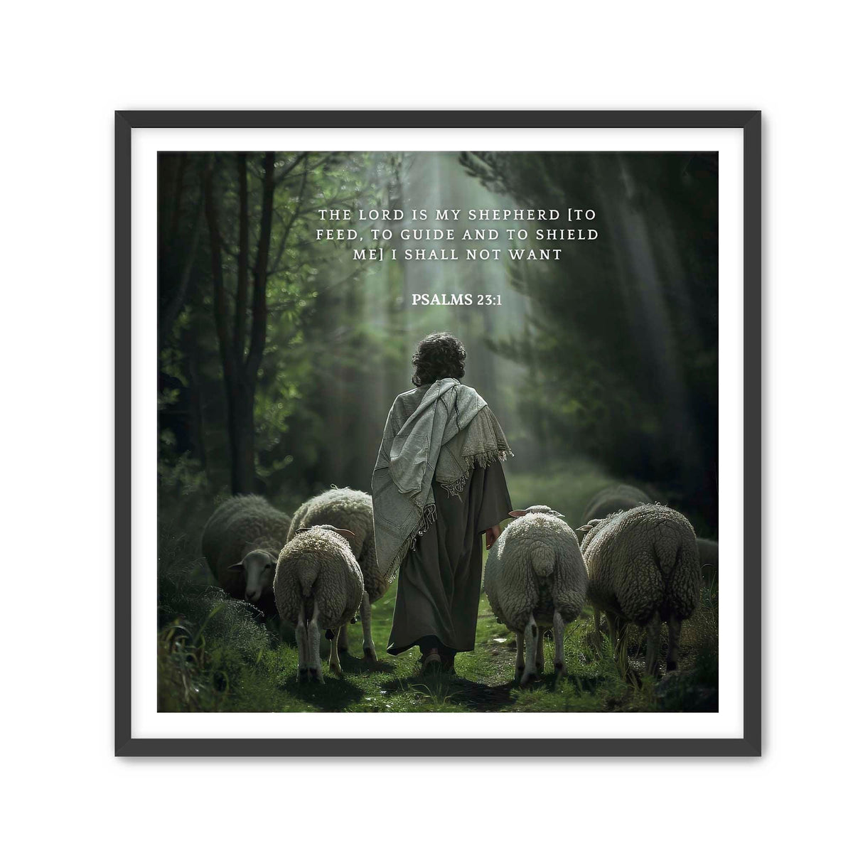 Psalms 23:1 Scripture Art – Christian Wall Decor