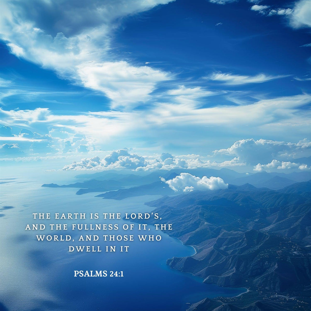 Psalms 24:1 Scripture Art – Christian Home Decor
