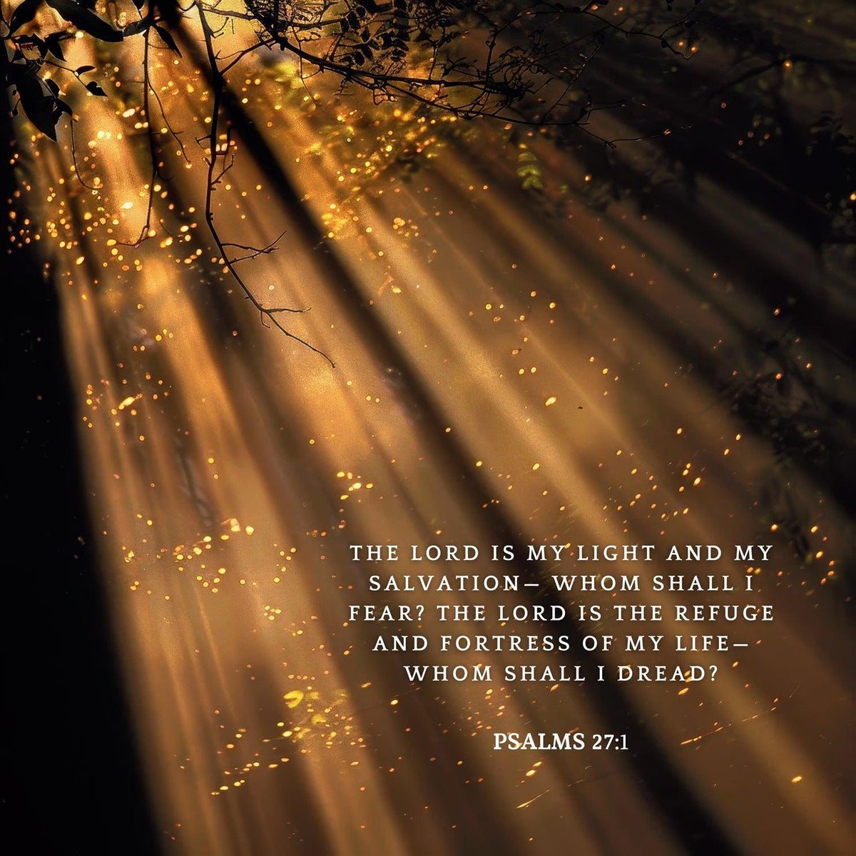 Psalms 27:1 Scripture Art – Christian Home Decor