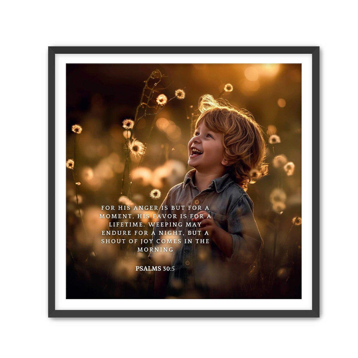 Psalms 30:5 Scripture Art – Christian Home Decor