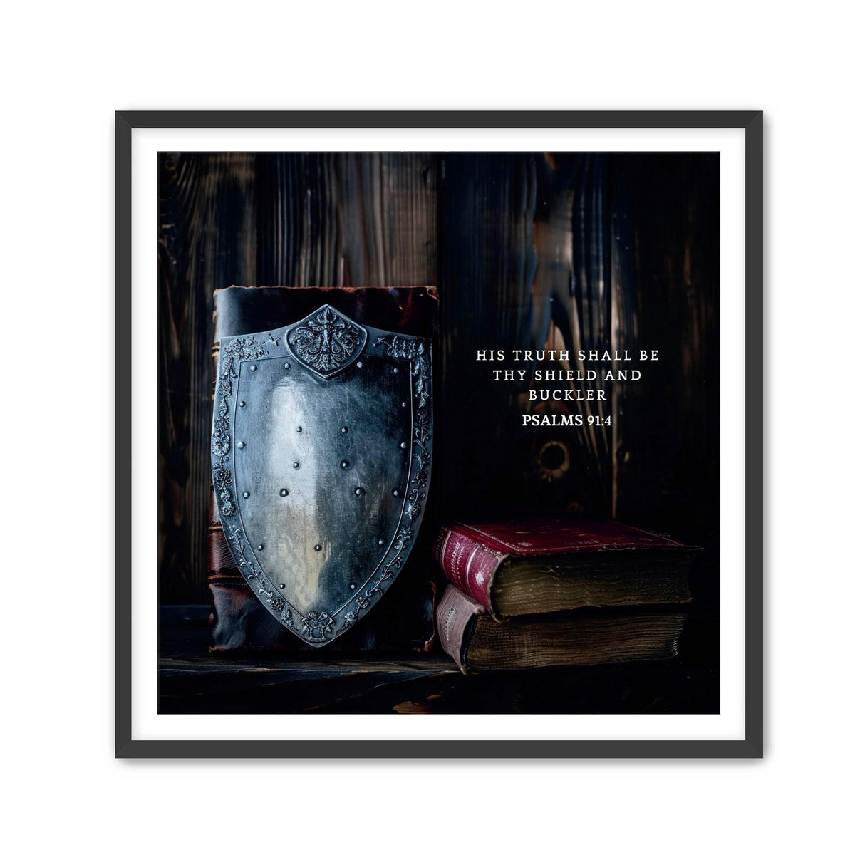 Psalms 91:4 Scripture Art – Christian Home Decor