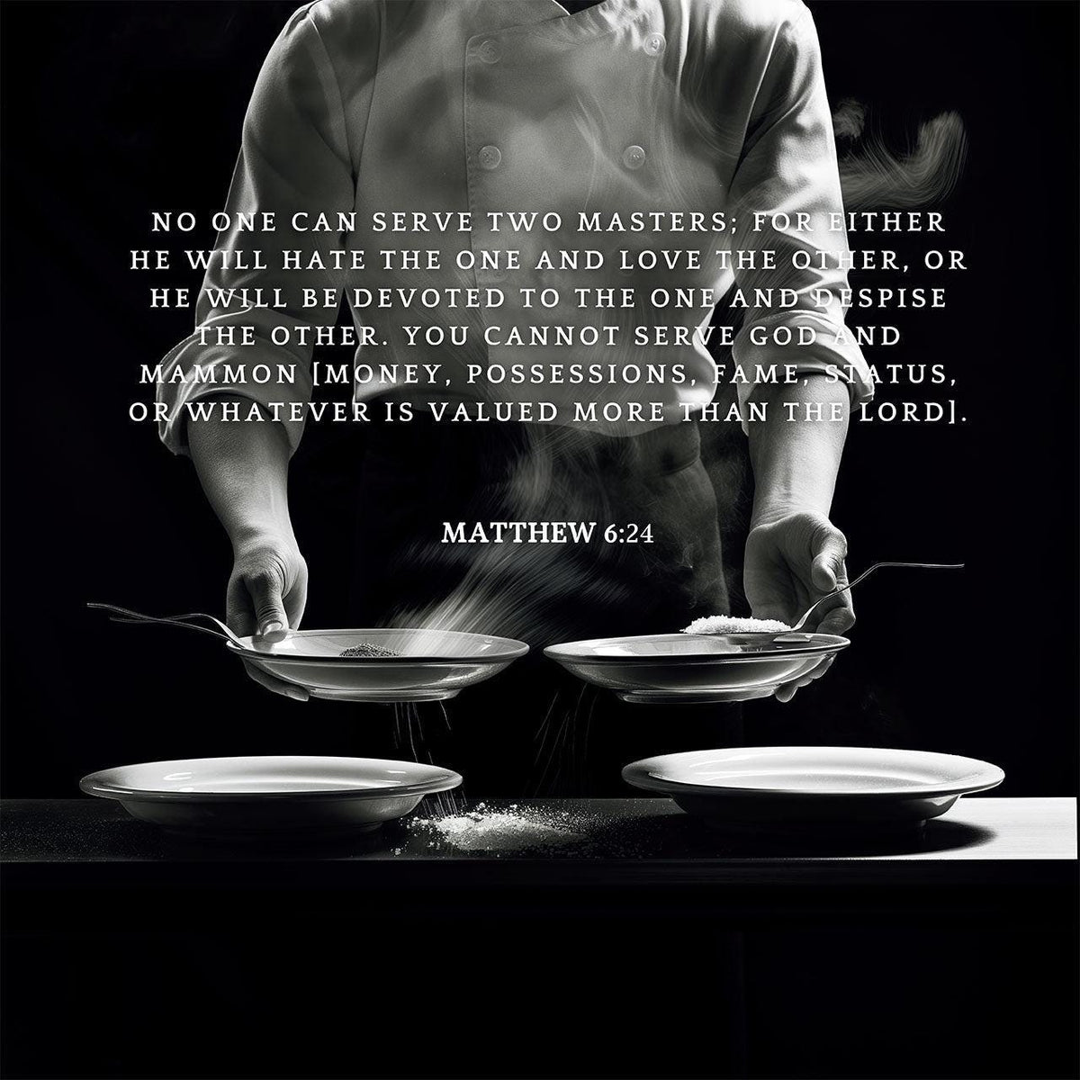 Matthew 6:24 Print – Christian Scripture Wall Art