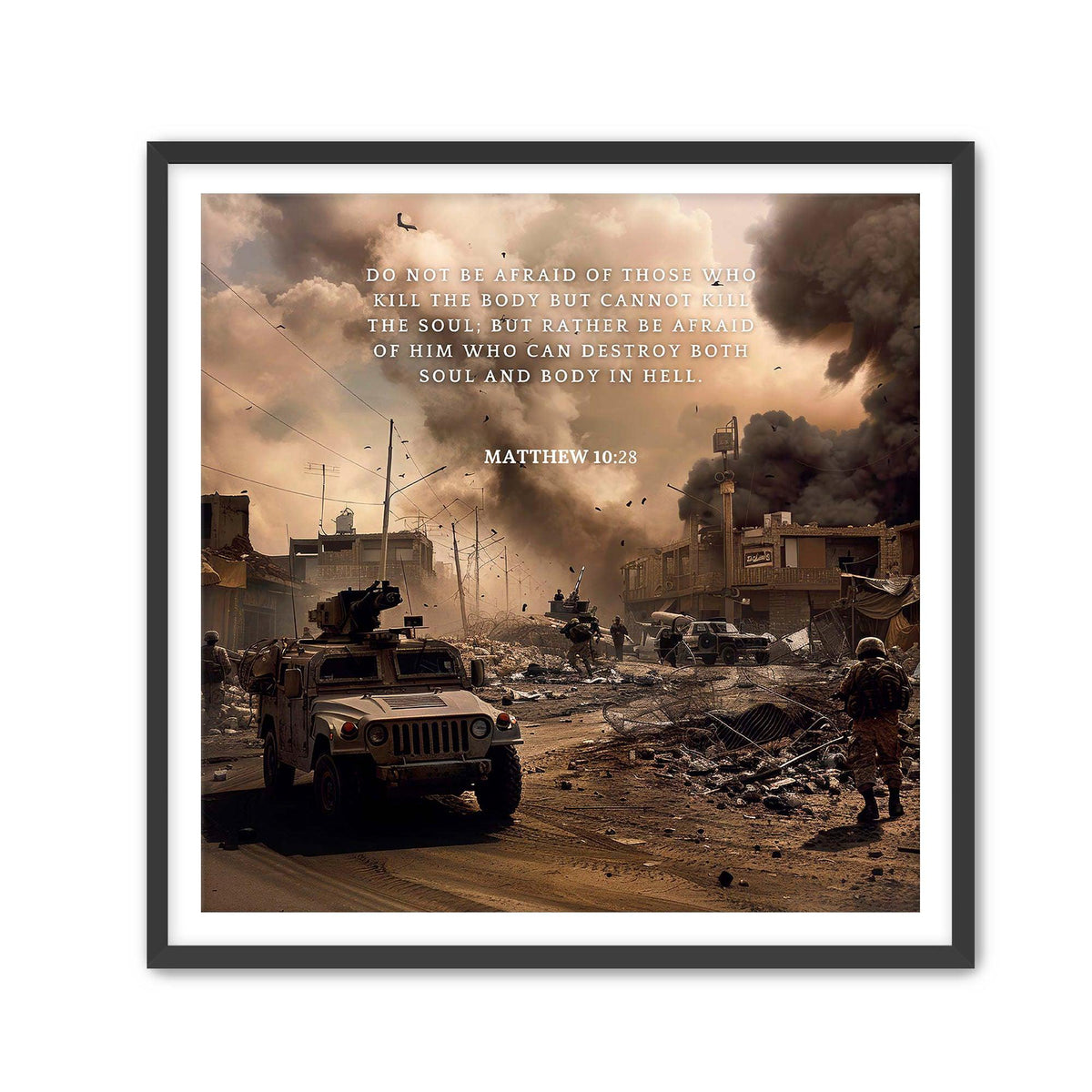 Matthew 10:28 Scripture Wall Art - Christian Home Decor