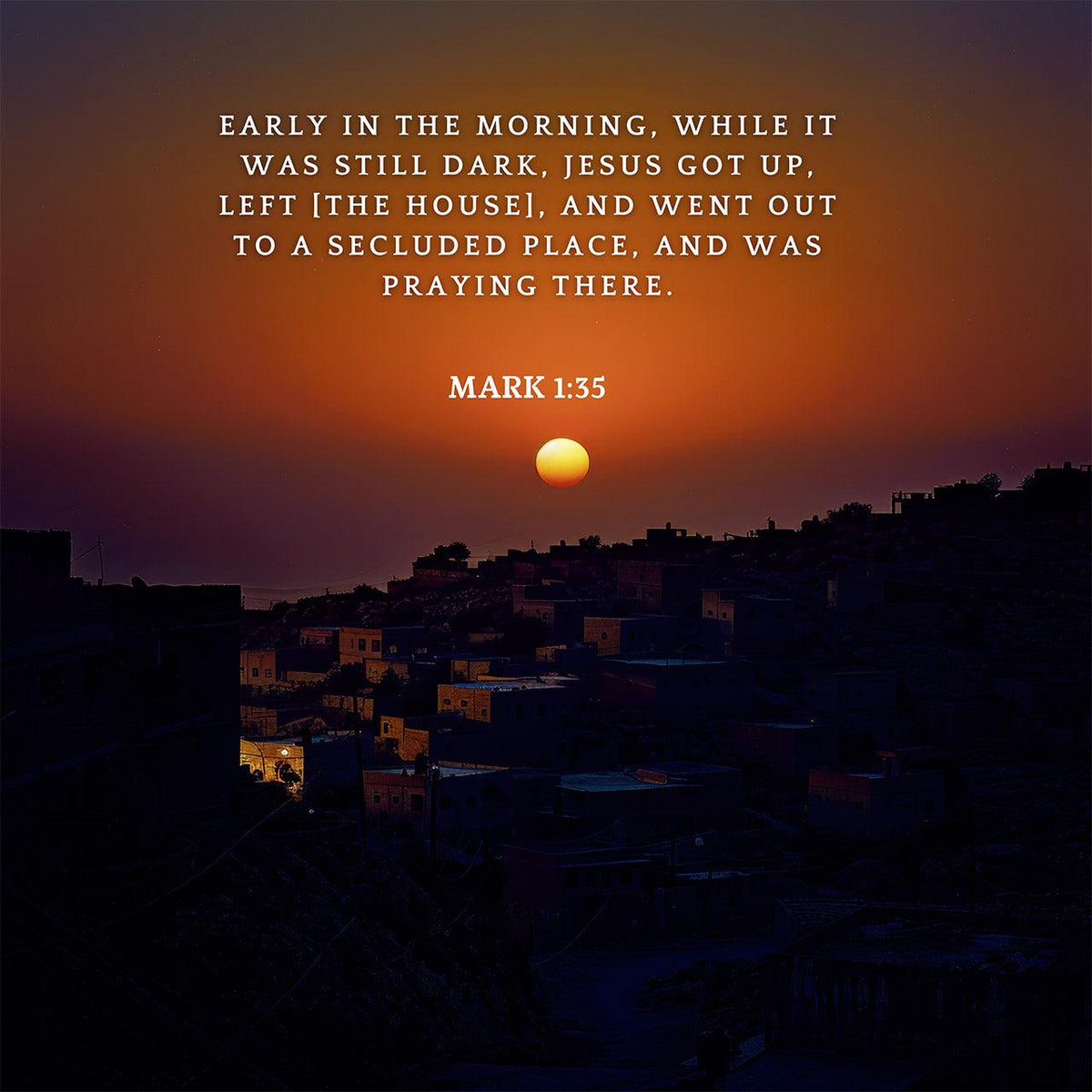 Mark 1:35 Scripture Art – Christian Home Decor