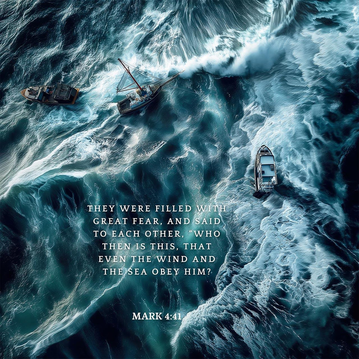 Mark 4:41 Scripture Art – Christian Home Decor