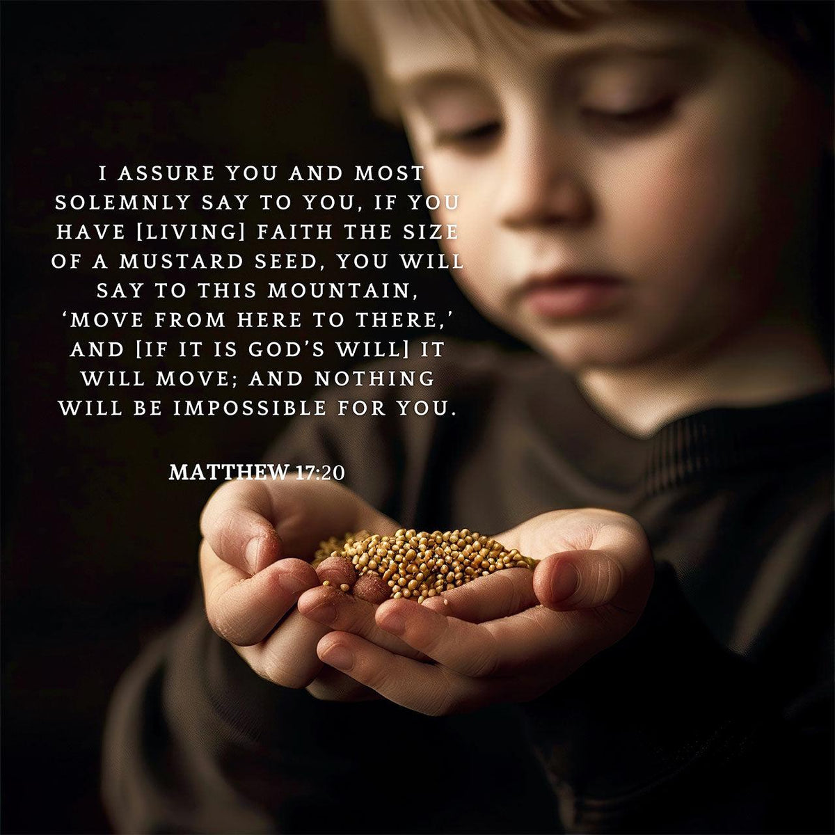Matthew 17:20 Scripture Wall Art – Mustard Seed Faith