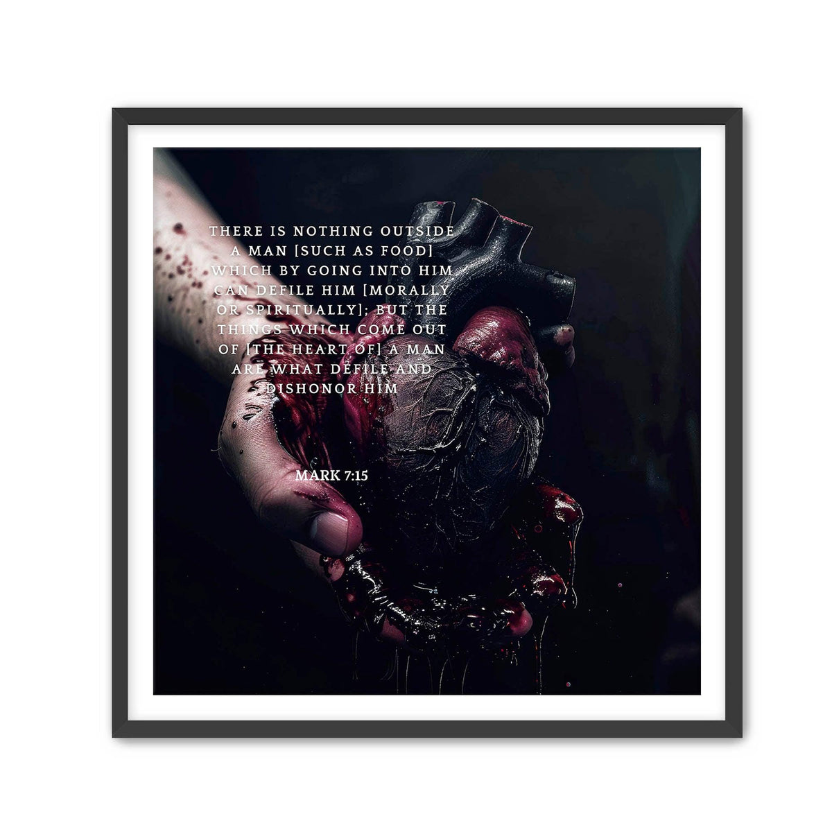 Mark 7:15 Bible Verse Wall Art - Christian Scripture Decor