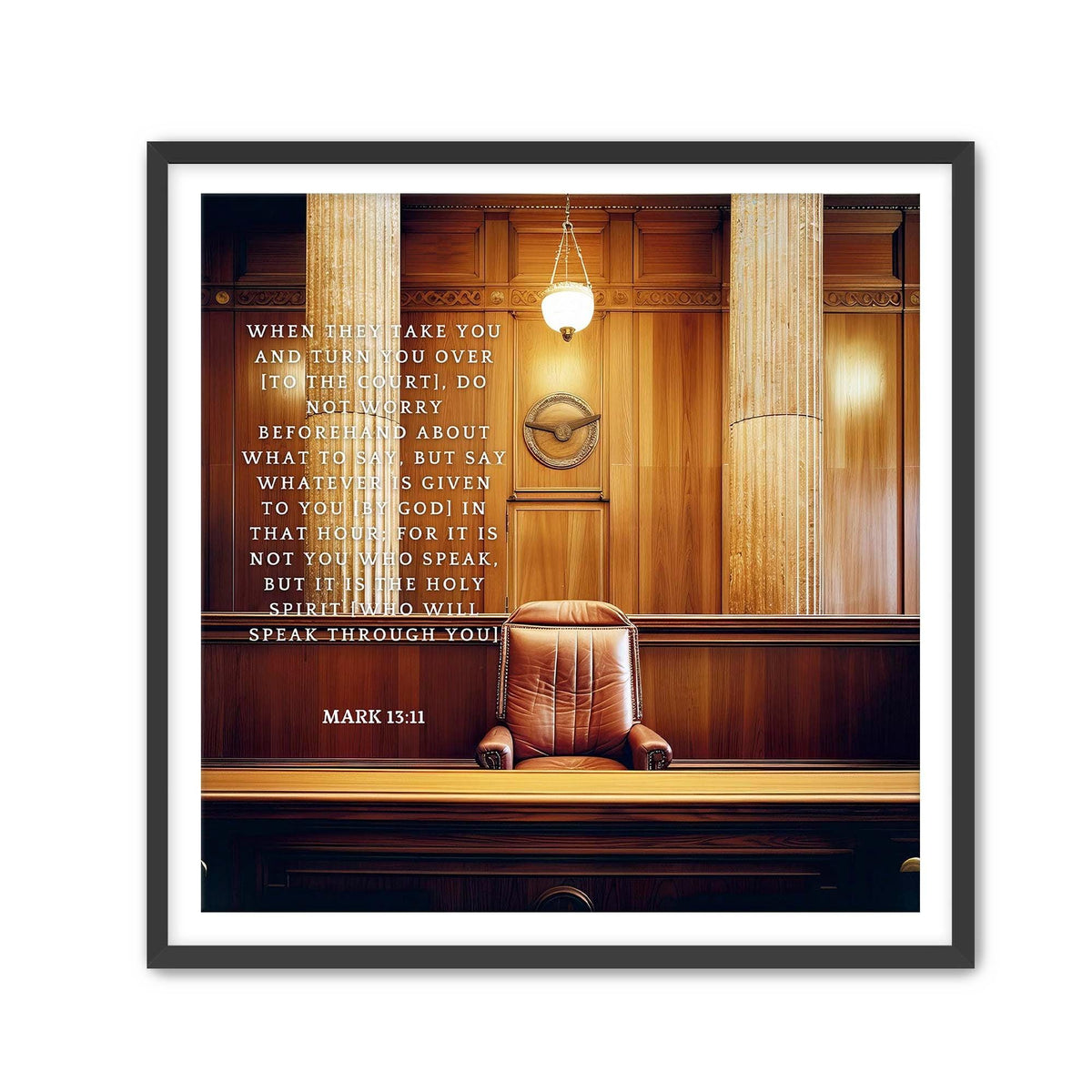 Mark 13:11 Scripture Print – Christian Wall Art