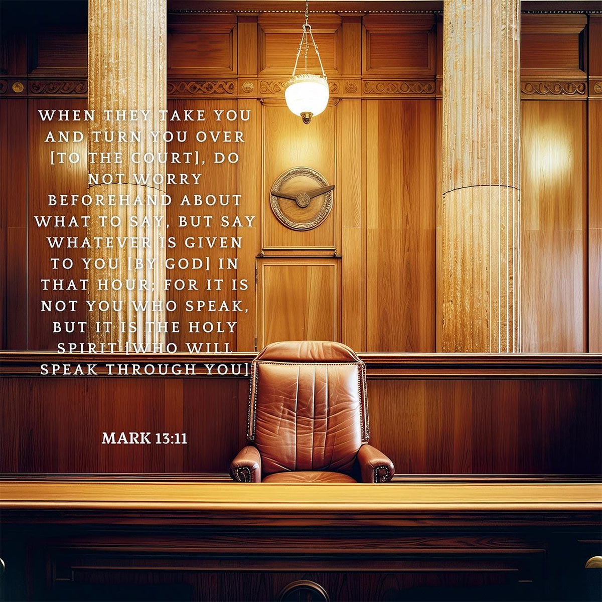 Mark 13:11 Scripture Print – Christian Wall Art