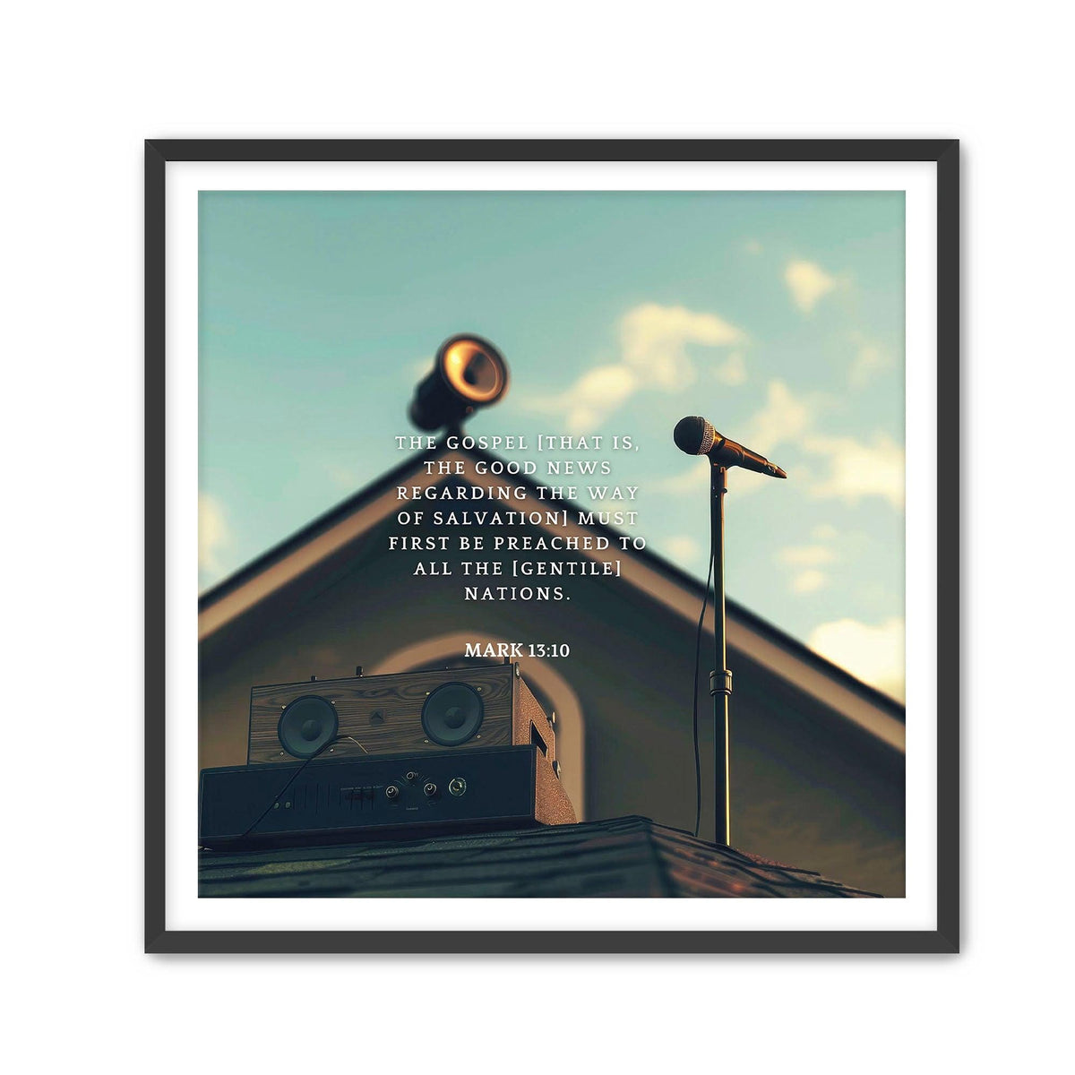 Mark 13:10 Scripture Wall Art – Christian Home Decor