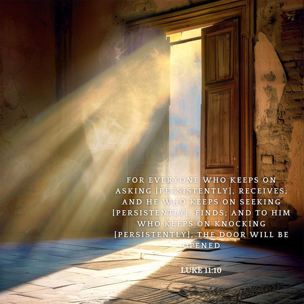 Luke 11:10 Bible Verse Print - Christian Wall Art