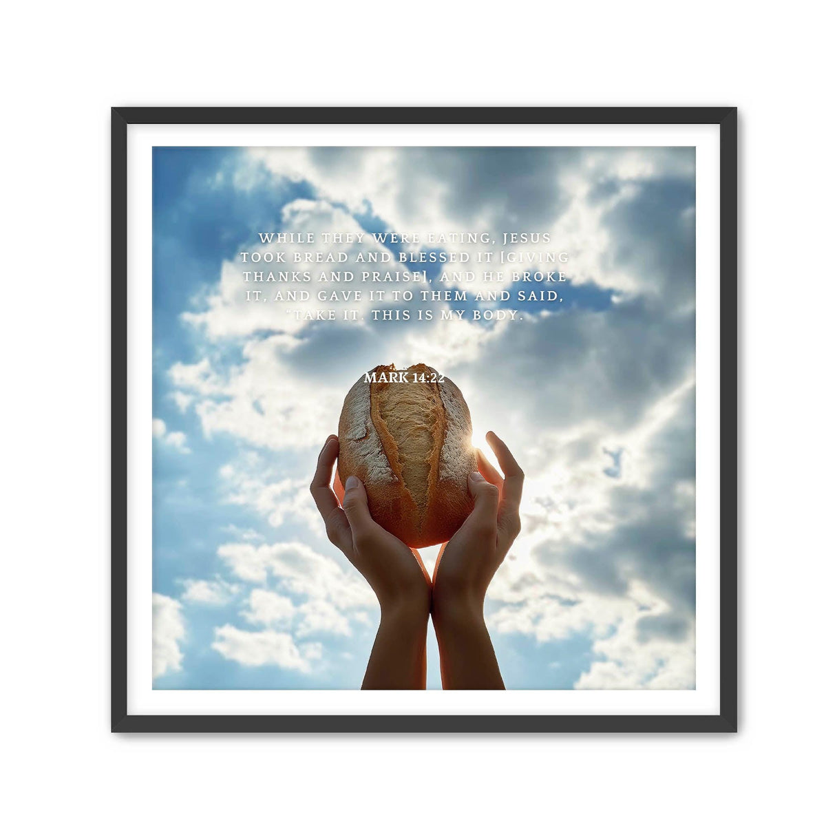 Mark 14:22 Scripture Print - Christian Wall Art