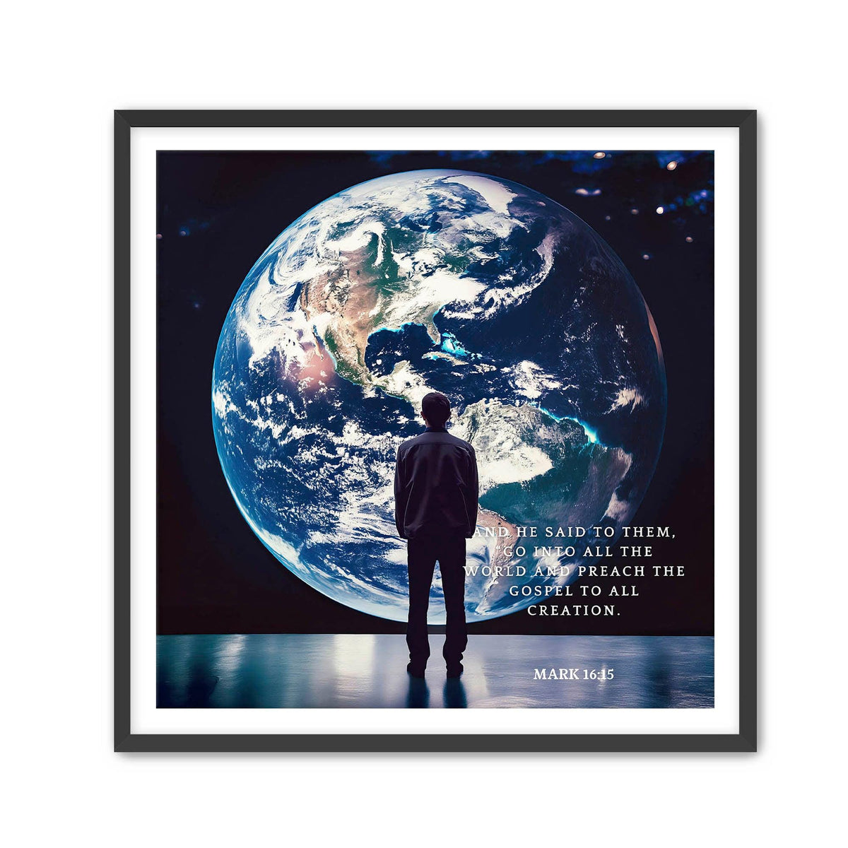 Mark 16:15 Scripture Print - Christian Wall Art