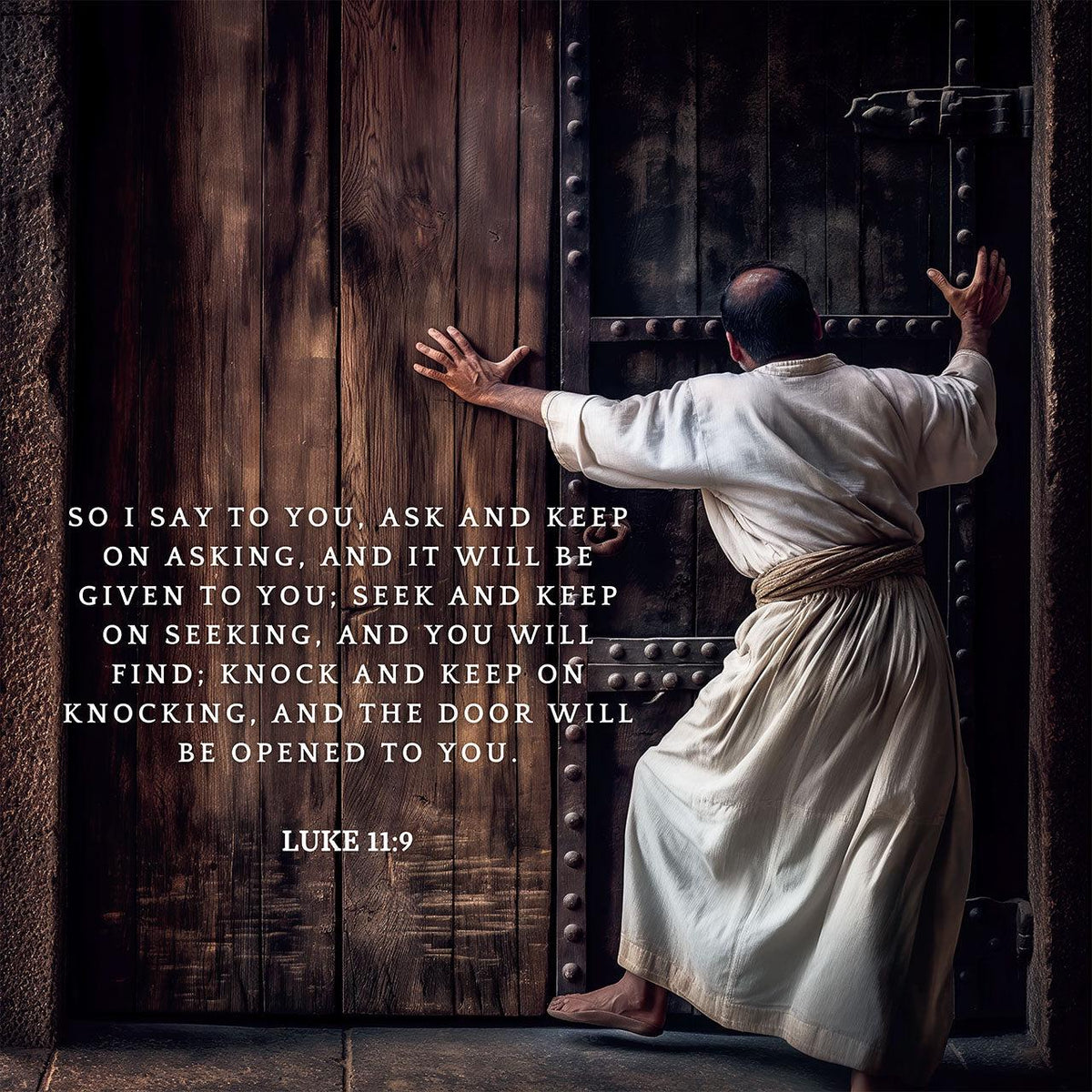 Luke 11:9 Scripture Wall Art - Christian Home Decor